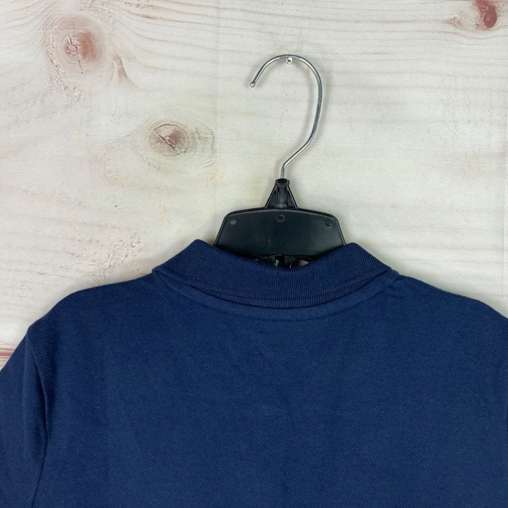 Old Navy Top Girl L Blue Cotton Pique Polo T-Shirt School Uniform Short Sleeve